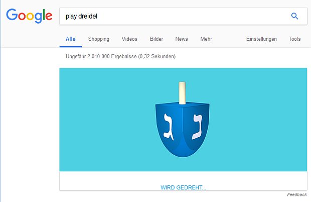 Googlesuche nach "play dreidel" 