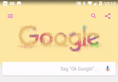 Google Logo mit veränderten Farben