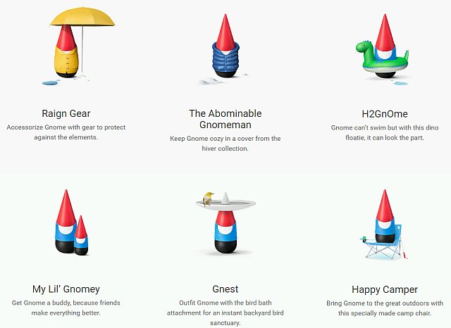 6 verschiedene Gnome