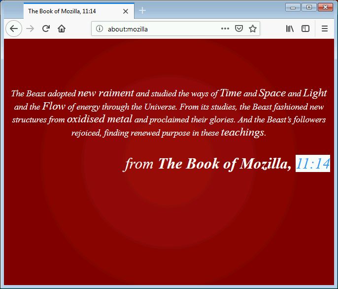 The Book of Mozilla 11:14