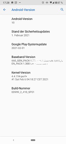 Infos zur Android Version