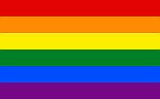 Logo: die Pride Flag, eine Regenbogenfahne 