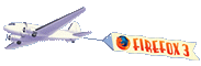 Flugzeug mit Firefox-Schriftzug