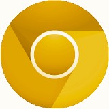 Goldenes Chrome Logo