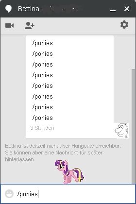 Chatfenster mit Pony