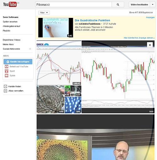 Youtube mit Suchbegriff Fibonacci